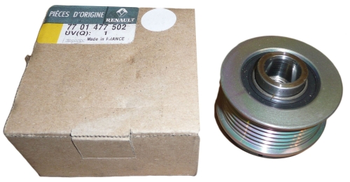 KOŁO SPRZĘGŁO ALTERNATORA RENAULT CLIO II KANGOO 7701477502 ORYGINAŁ