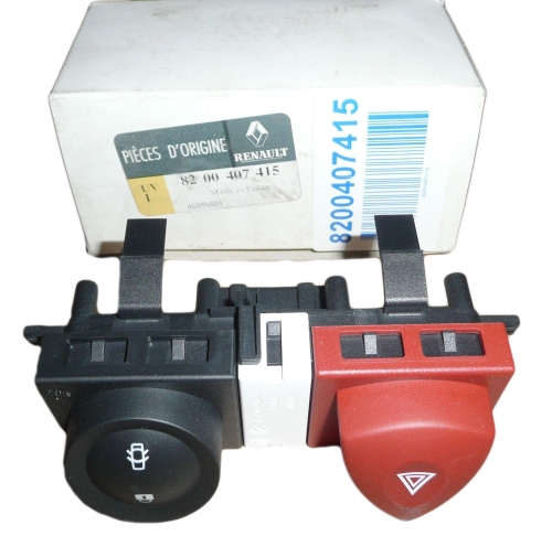 WŁĄCZNIK ŚWIATEŁ AWARYJNYCH RENAULT MEGANE II 8200407415 ORYGINAŁ