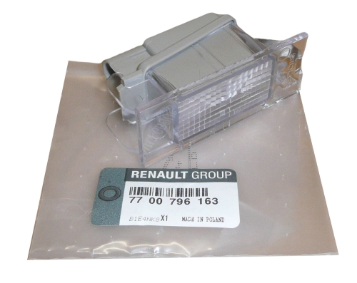 LAMPKA OŚWIETLENIA TABLICY REJESTRACYJNEJ RENAULT CLIO III MASTER II 7700796163 ORYGINAŁ
