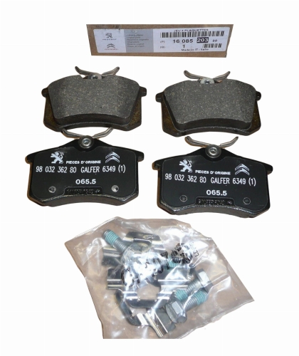 KLOCKI HAMULCOWE TYŁ 208 DS3 FLUENCE 1608520380 ORYGINAŁ