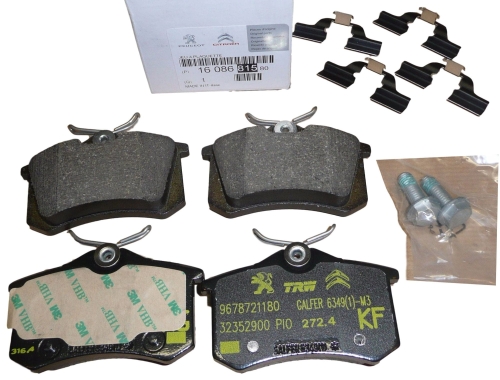 KLOCKI HAMULCOWE C4 II DS4 308 TYŁ 1608681580 ORYGINAŁ