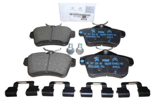 KLOCKI HAMULCOWE TYŁ CITROEN C4 II 508 1608681680 ORYGINAŁ