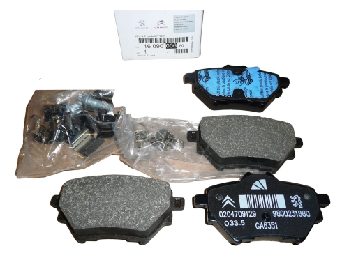 KLOCKI HAMULCOWE TYŁ C4 PICASSO 308 TYŁ 1609000680 ORYGINAŁ