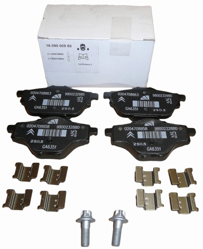 KLOCKI HAMULCOWE TYŁ C4 PICASSO II 308 1609000980 ORYGINAŁ