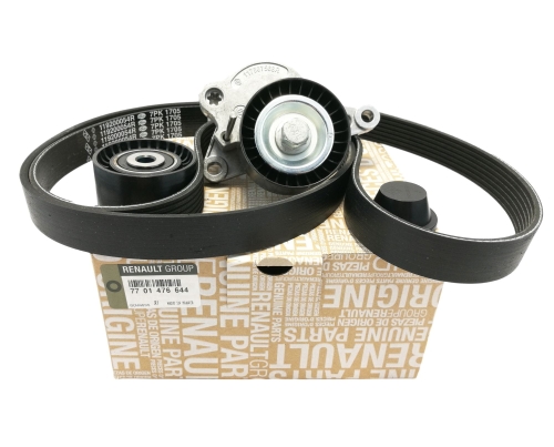 ZESTAW PASKA KLINOWEGO RENAULT LAGUNA III MEGANE III 2.0 DCI 7701476644 ORYGINAŁ
