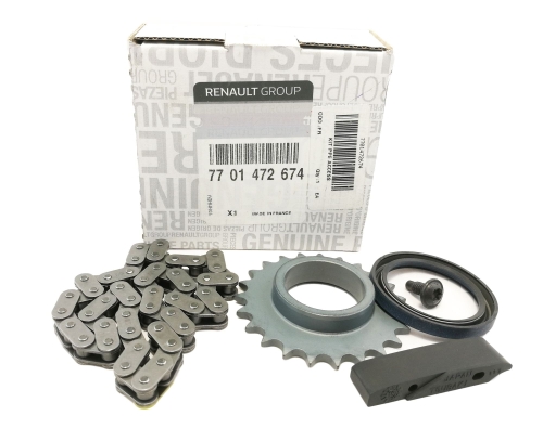 ZESTAW NAPRAWCZY POMPY OLEJU ŁAŃCUCH RENAULT 7701472674 ORYGINAŁ