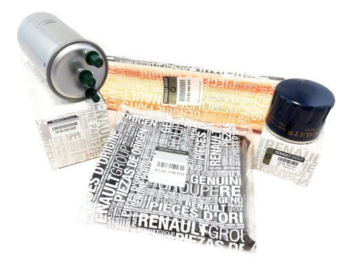 ZESTAW FILTRÓW DACIA DUSTER 1.5 DCI 86KM ORYGINAŁ