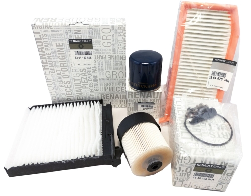 ZESTAW FILTRÓW DACIA DUSTER 1.5 DCI 110KM ORYGINAŁ