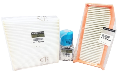 ZESTAW FILTRÓW DACIA DUSTER II 1.6 SCE 115KM ORYGINAŁ