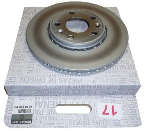 TARCZA HAMULCOWA RENAULT LAGUNA III MEGANE III PRZÓD 402066813R ORYGINAŁ