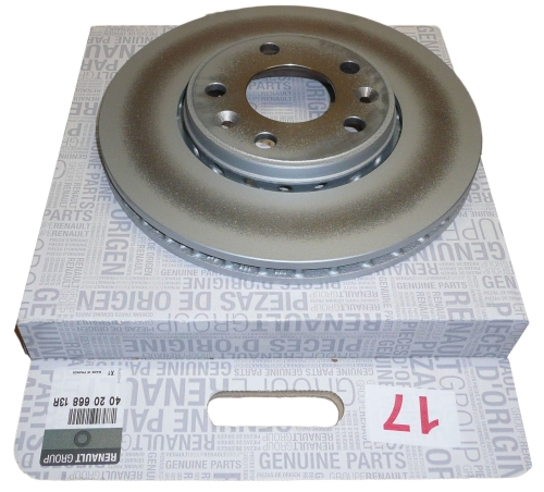 TARCZA HAMULCOWA RENAULT LAGUNA III MEGANE III PRZÓD 402066813R ORYGINAŁ