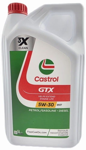 CASTROL GTX 5W30 RN17 5L OLEJ SILNIKOWY