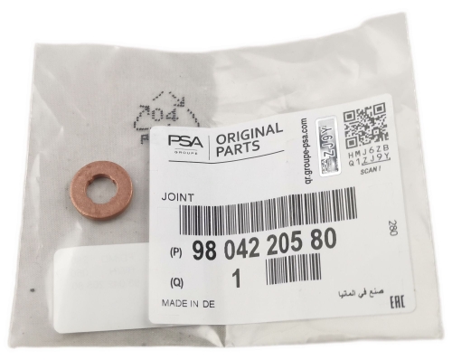 PODKŁADKA WTRYSKU CITROEN PEUGEOT 1.6 HDI 9804220580 ORYGINAŁ