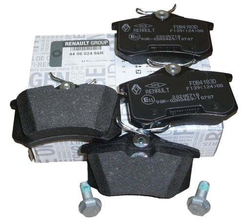 KLOCKI HAMULCOWE RENAULT CLIO III MEGANE III TYŁ 440602466R ORYGINAŁ