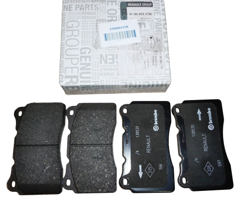 KLOCKI HAMULCOWE RENAULT MEGANE III RS PRZÓD 410609317R ORYGINAŁ