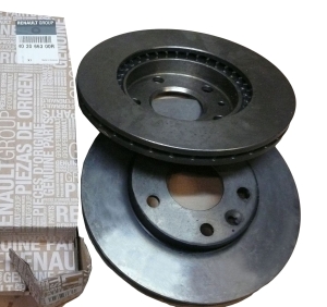 TARCZE HAMULCOWE KPL. DACIA DUSTER PRZÓD 402066300R ORYGINAŁ
