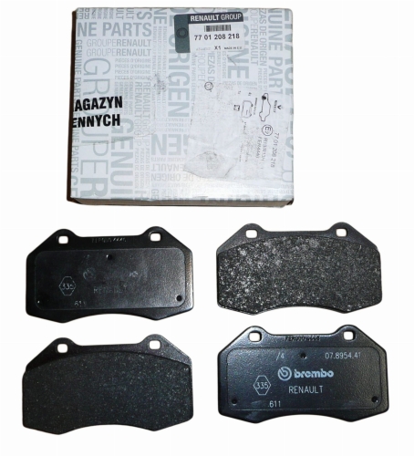 KLOCKI HAMULCOWE RENAULT MEGANE II CLIO III RS PRZÓD 7701208218 ORYGINAŁ