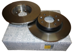 TARCZE HAMULCOWE KPL. RENAULT TWINGO II DACIA LOGAN PRZÓD 7701208252 ORYGINAŁ