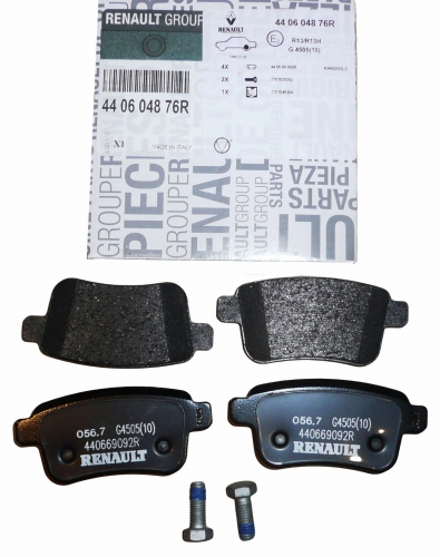 KLOCKI HAMULCOWE RENAULT KANGOO II TYŁ ORYGINAŁ 440604876R