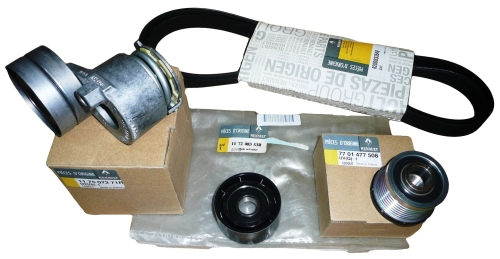 ZESTAW PASKA KLINOWEGO NAPINACZ MASTER II TRAFIC II 1.9 DCI 117208353R ORYGINAŁ