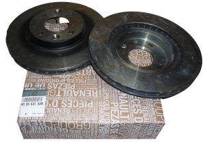 TARCZE HAMULCOWE KPL. RENAULT CLIO IV PRZÓD 402063149R ORYGINAŁ