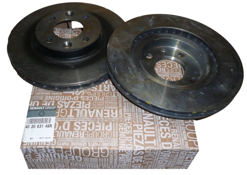 TARCZE HAMULCOWE KPL. RENAULT CLIO IV PRZÓD 402063149R ORYGINAŁ